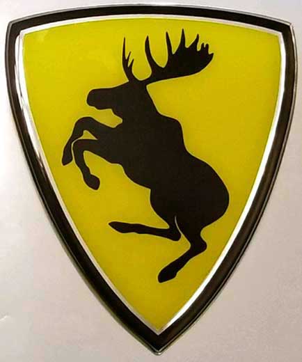 Prancing Moose Domes Emblem. Dave's                    Volvo Page.