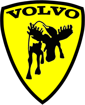 Prancing Moose
                      Stickers. Dave's Volvo Page.